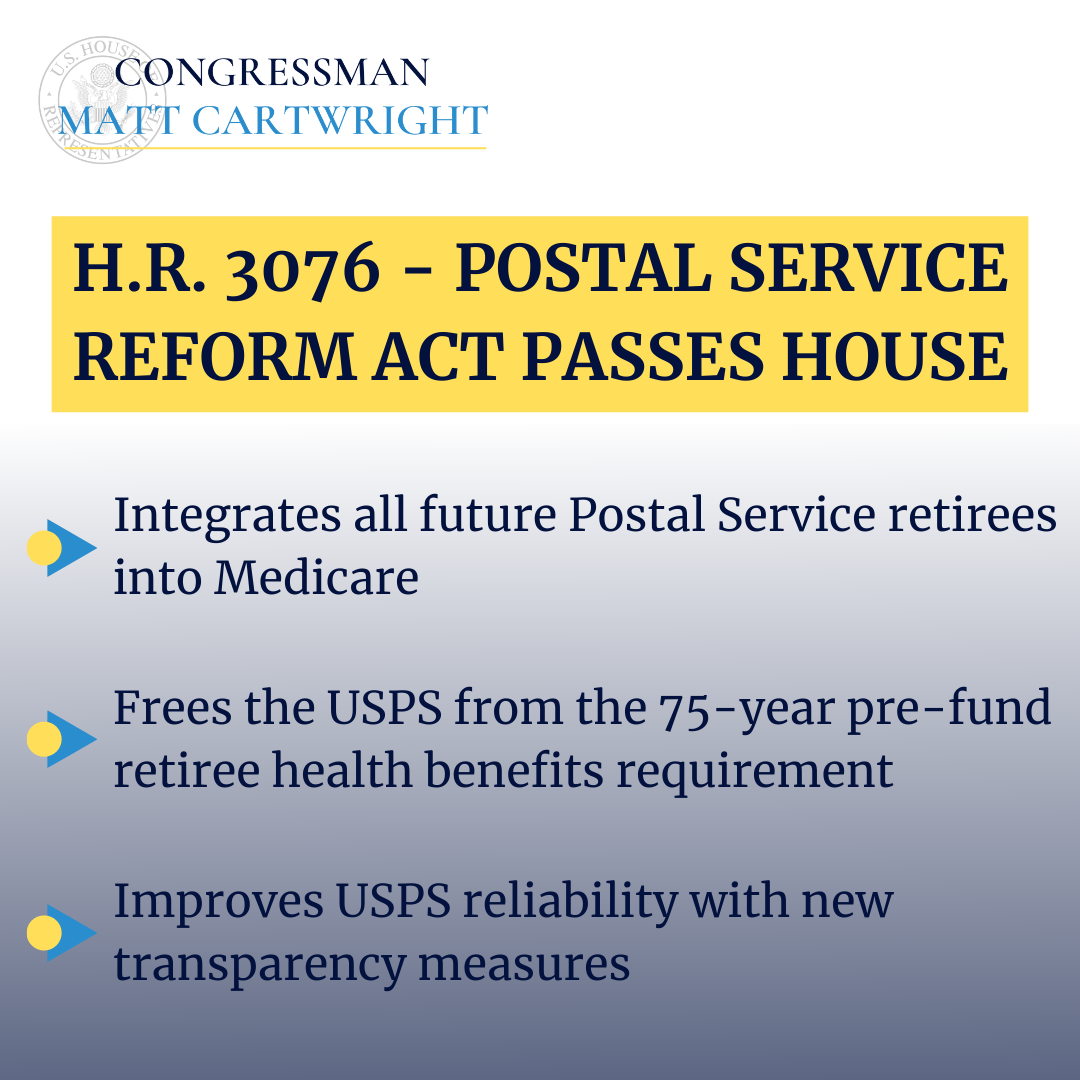 Passage of the Postal Service Reform Act