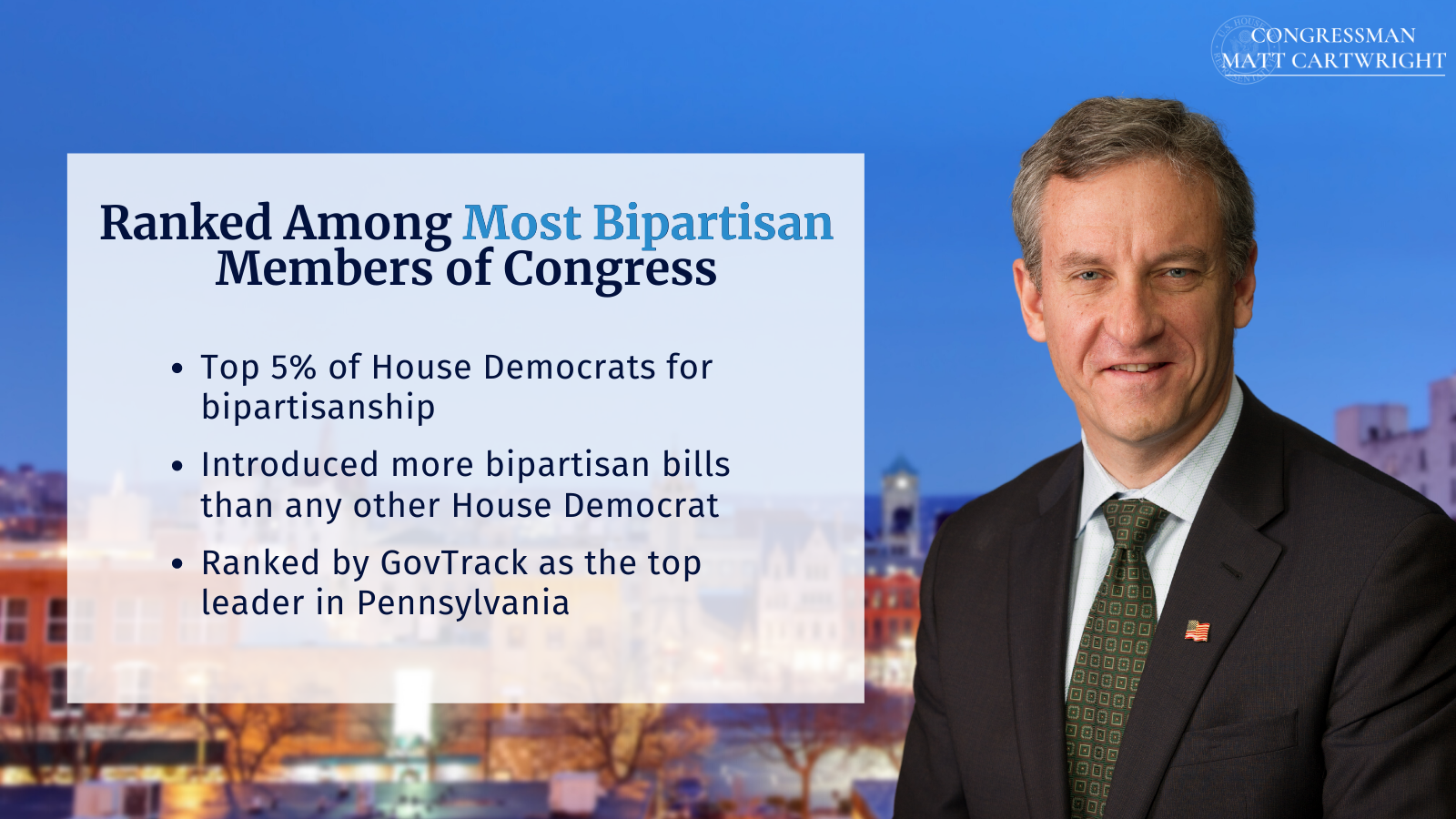 Matt Cartwright's Record of Bipartisanship