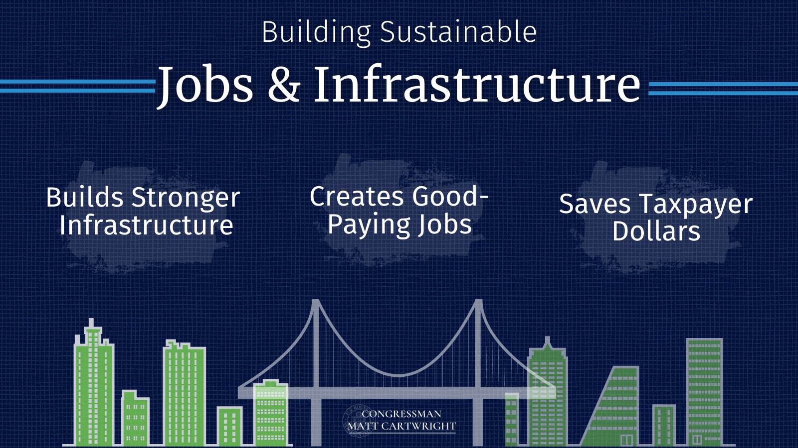 Strong infrastructure, creates jobs, saves taxpayer money