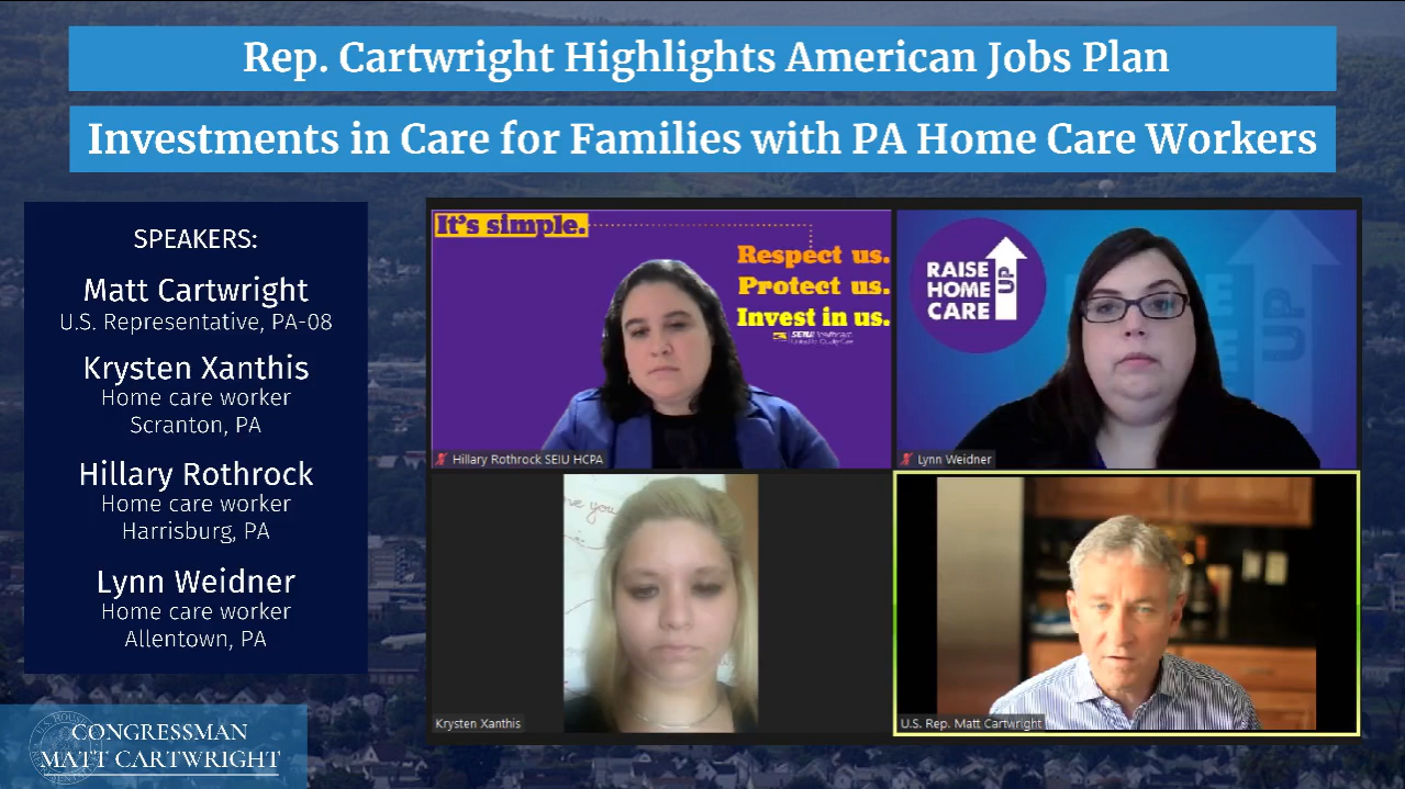 Rep. Cartwright on Facebook Live with PA Home Care Workers