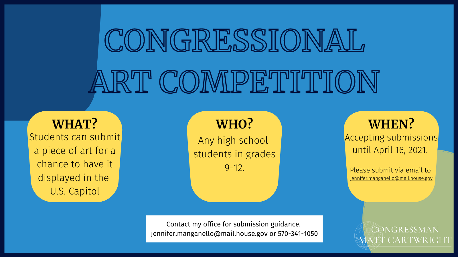 Submit your art work for the Congressional Art Competition