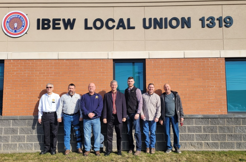 Rep. Cartwright with IBEW members