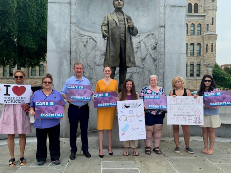 Rep. Cartwright with home care workers in Scranton