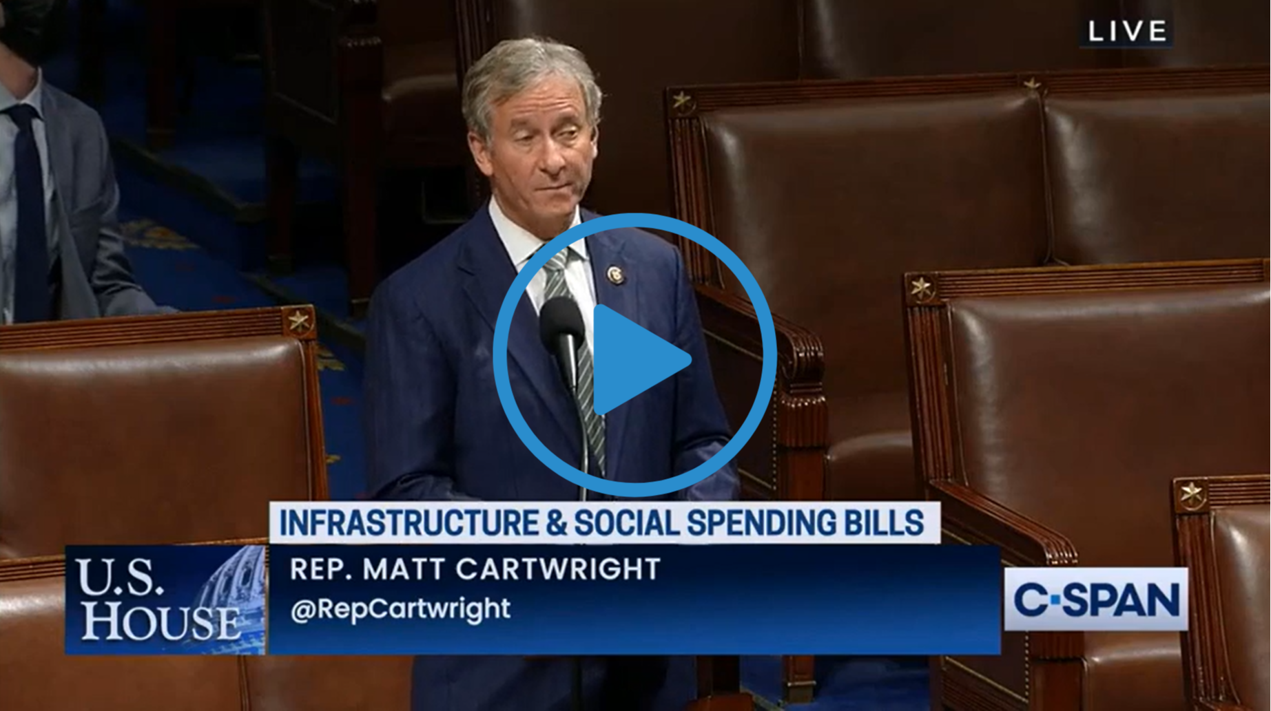 Rep. Cartwright Discusses How the Infrastructure Investment and Jobs Act will create good-paying jobs across the U.S.