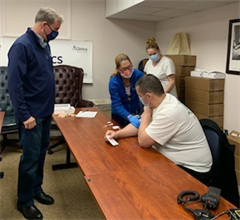 First responders receiving COVID vaccine