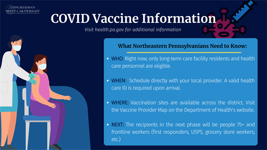 Information on PA's COVID-19 vaccine distribution