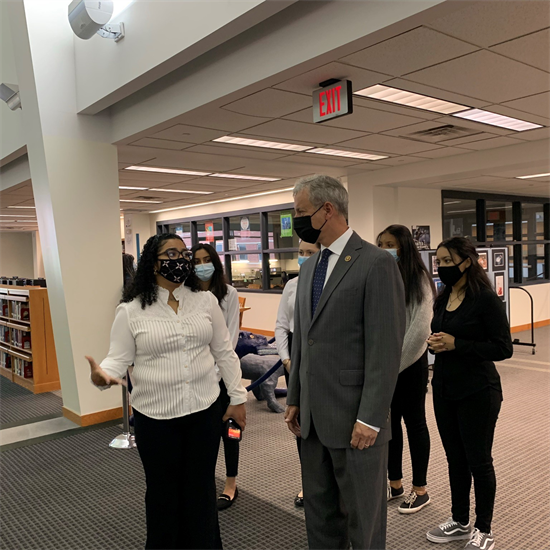 Rep. Cartwright receives a tour from Pocono Mountain West High School Students and Administrators