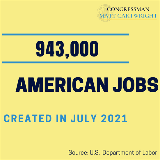 943,000 American Jobs Created in July 2021